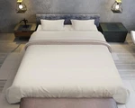 Minor Monkey 1000 Tc Egyptian Cotton Sheets King Size Ivory & Taupe Bed. Fixed Price $160.00.