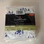 Cuddl Duds Soft & Cozy Brushed Queen Sheet Set Snowmen Trees White Blue Nip. Fixed Price $45.10.