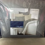 Joseph Abboud 600 Thread Count Queen Sheet Set New Reversible Dark/light Gray. Fixed Price $49.99.