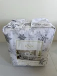 Lenox 6-PIECE Soft & Warm 100% Cotton Flannel Sheet Set, Queen Snow Day Grey. Fixed Price $39.95.