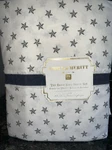 New Pottery Barn Emily Meritt Band Stars Sheet Set Full White Navy. Fixed Price $62.95.