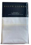 Ralph Lauren King Flat Sheet Palmer Percale White W/ Regatta Cream Trim 464TC. Fixed Price $69.99.