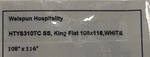 Welspun Hospitality Hotel White King Flat 108" X 116 Set Of 2 Sheets. Fixed Price $29.99.