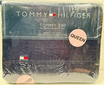 Brand New Tommy Hilfiger 200 Tc Queen Flat Sheet Navy Blue 100% Ringspun Cotton. Fixed Price $22.98.