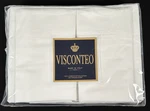 Visconteo King Sheet Set White Cotton Sateen 300TC Made Italy Luxury. Fixed Price $125.00.