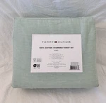 4 Pc Tommy Hilfiger Chambray Green King Sheet Set Nip. Fixed Price $106.25.