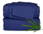 King Bamboo Sheets 100% Organic Viscose Cooling Double Stitching Cobalt Pure. Fixed Price $179.99.