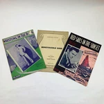 Of 3 Music Sheets Whistling The Dark Honeysuckle Rose Red Sails Sunset. Fixed Price $14.99.