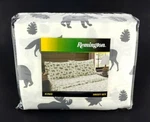 Remington King Sheet Set Moose Acorns Bears Beige Gray New Cabin. Fixed Price $45.99.