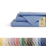 Linen Home 100% Cotton Percale Sheets King Size, Baby Blue, Deep Pocket, 4 Pi.... Fixed Price $75.15.