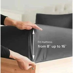 1800 Deep Pocket Fitted Queen King Fully Elastic Sheets Bed. Fixed Price $12.99.