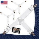 Gorilla Grip Patent Pending Bed Sheet Holders Adjustable Elastic Fasteners. Fixed Price $20.26.