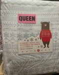 Nate & Flannel Sheet Set Snowy Doodle Blue Snowflakes 100% Cotton New Queen. Fixed Price $59.95.