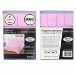 King Size Organic Bamboo 6PC Sheet Set Soft Cool Breathble Bubble Gum Pink Color. Fixed Price $59.99.