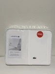 Lacoste King Sheet Set White 100% Cotton Percale. Fixed Price $56.00.