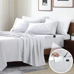 Cathay Home Queen Double-sided Organizer Pocket Fitted Smart Sheet White. Fixed Price $26.86.