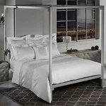 *new* Frette Noto Ricamo Queen Duvet Cover - White / Silver. Fixed Price $105.00.
