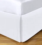 Space Maker Extra-long 21" Drop Length Bed Skirt, Queen, White. Fixed Price $34.69.