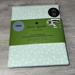 Kate Spade New York 3 Piece Twin Sheet Set 100% Cotton Powder Blue W/ Polka Dots. Fixed Price $36.00.