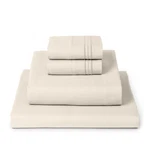 Mellanni 4-PIECE Bed Sheet Set- Deep Pocket, Wrinkle, Stain Resistant Microfiber. Fixed Price $42.97.