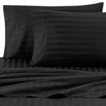 Wamsutta Damask Stripe 500-THREAD-COUNT Pima Twin Sheet Set Black. Fixed Price $68.74.