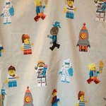 Lego Brand Minifigure Print Twin Flat Sheet Bedding Fabric 66 X 96". Fixed Price $22.00.