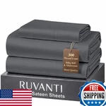 Ruvanti 100% Cotton Sheets Twin Size Bed Set - 300 Thread Count Silky Soft Satee. Fixed Price $91.71.