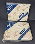 Vintage No Iron Pequot Twilite Floral Daisy Twin Sheets 1 Fitted & Flat New. Fixed Price $34.99.