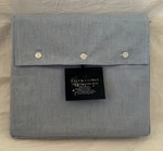 Ralph Lauren Oxford Organic Cotton Solid Blue Queen Flat Sheet $215 Nip. Fixed Price $126.65.