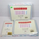 Basics -full Size- Pink & Blue Stripe, Iron-sheet Set (no Fitted)- Sealed New. Fixed Price $14.99.