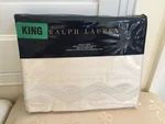Ralph Lauren King Flat Sheet Mulholland Drive Hollywood Cream 624 TC100% Cotton. Fixed Price $185.99.
