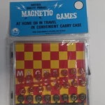 Cathay Magnetic Travel Chess Set Red Yellow Plastic Board Carry Case Vintage. Fixed Price $90.00.