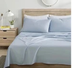 Kindlier Sky Blue Organic Cotton 4 Pcs Full Sheet Set Fits 15" Deep Pocket New. Fixed Price $46.75.