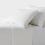 Queen Ultra Soft Flannel Sheet Set White - Threshold. Fixed Price $24.99.