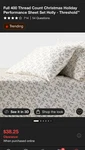 Full 400 Thread Count Holiday Performance Sheet Set Holly - Threshold. Fixed Price $19.99.