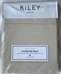 Riley Home Percale 100% Cotton Flat Sheet Full Sand Color. Fixed Price $55.47.