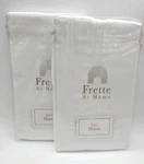 Frette Tiber Hemstitch Euro Pillow Shams White Set Of New JL925024. Fixed Price $69.99.