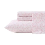 Laura Ashley Queen Bed Antoinette Flannel 4PC Sheet Set Pink New. Fixed Price $99.99.