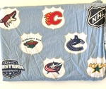 Pottery Barn Pb Teen Nhl Hockey Team Logos Twin Flat Sheet Western Conf. Fixed Price $39.99.