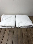 Peacock Alley King & Flat Fitted Sheets White 100% Cotton 110X 106 Portugal. Fixed Price $99.00.
