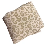 Ballard Design Full Size German Flannel Leopard Print Flat Sheet Tan Ivory. Fixed Price $75.00.