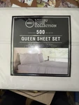 Malibu Home Collection 500TC Cotton Queen Sheet Set Light Gray 4 Pc New. Fixed Price $34.95.