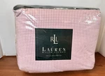 New Ralph Lauren Small Gingham Pink Cal King Sheet Set Nip Lrl. Fixed Price $235.00.
