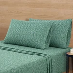 Mainstays 100% Cotton Jersey Bed Sheet Set Queen Sage Green Crackle 4 Pieces New. Fixed Price $26.97.
