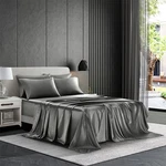 Aimay 6 Piece Satin Bedding Sheet Set Queen Grey Deep Pocket 1800 Series Luxu.... Fixed Price $50.93.