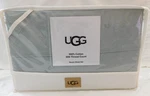Ugg 100% Cotton 300 Thread Count Queen Sheet Set "ocean Mist" New In Package Cc. Fixed Price $89.99.