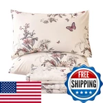 Huborise Full Size Set Dusty Rose Floral Bed 100 Cotton 4PCS Light. Fixed Price $89.70.