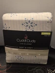 New Cuddl Duds Soft & Cozy King Sheet Set 4 Pcs Microfiber Blue/white Snowflakes. Fixed Price $49.99.