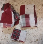 Cuddl Duds Flannel 3-PIECE Twin Sheet Set Red Plaid Winter Theme. Fixed Price $10.50.