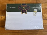 Vintage 1987 Charter Club Damask Stripe Queen 4 Piece Sheet Set Cotton White. Fixed Price $75.00.